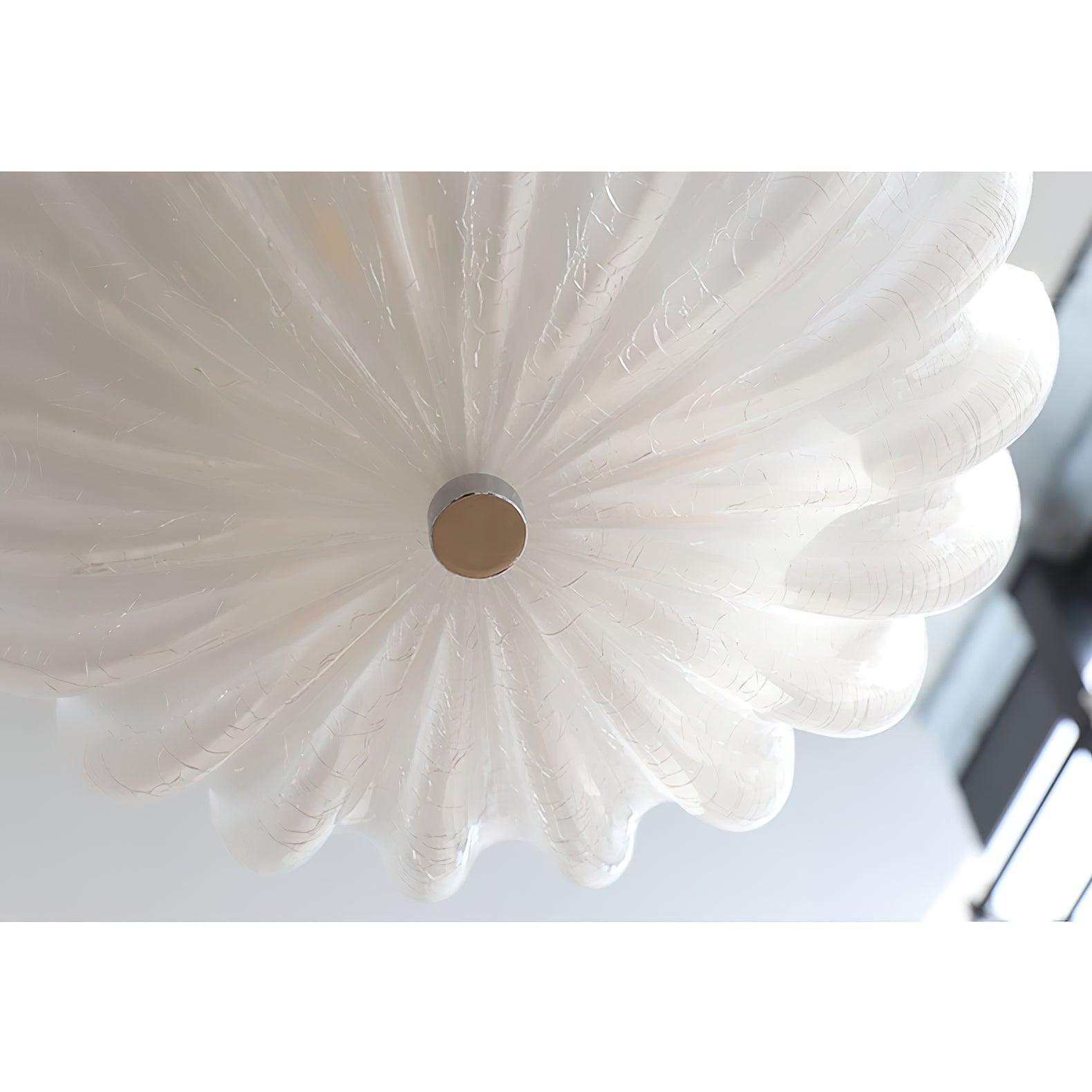Urelis Ceiling Lamp Murano Blown Glass Shell Inspired