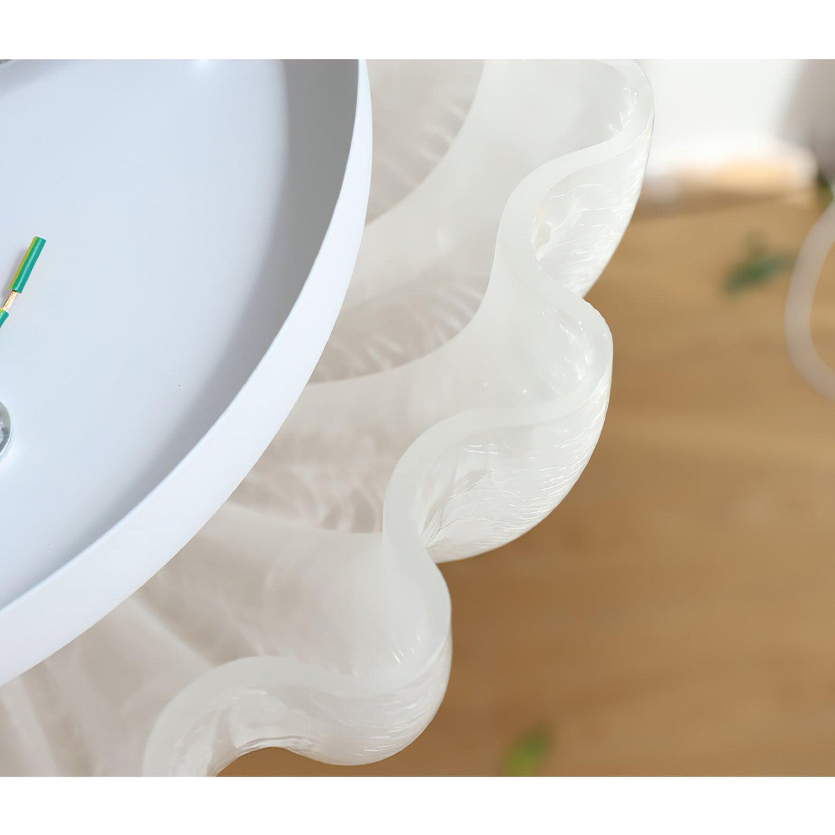 Urelis Ceiling Lamp Murano Blown Glass Shell Inspired