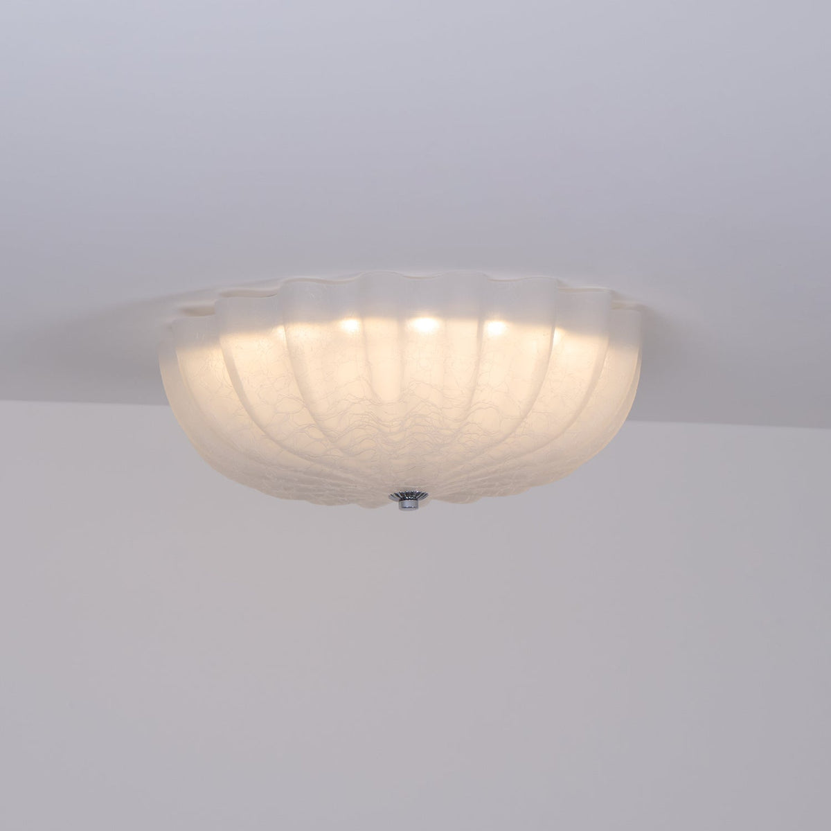 Urelis Ceiling Lamp Murano Blown Glass Shell Inspired