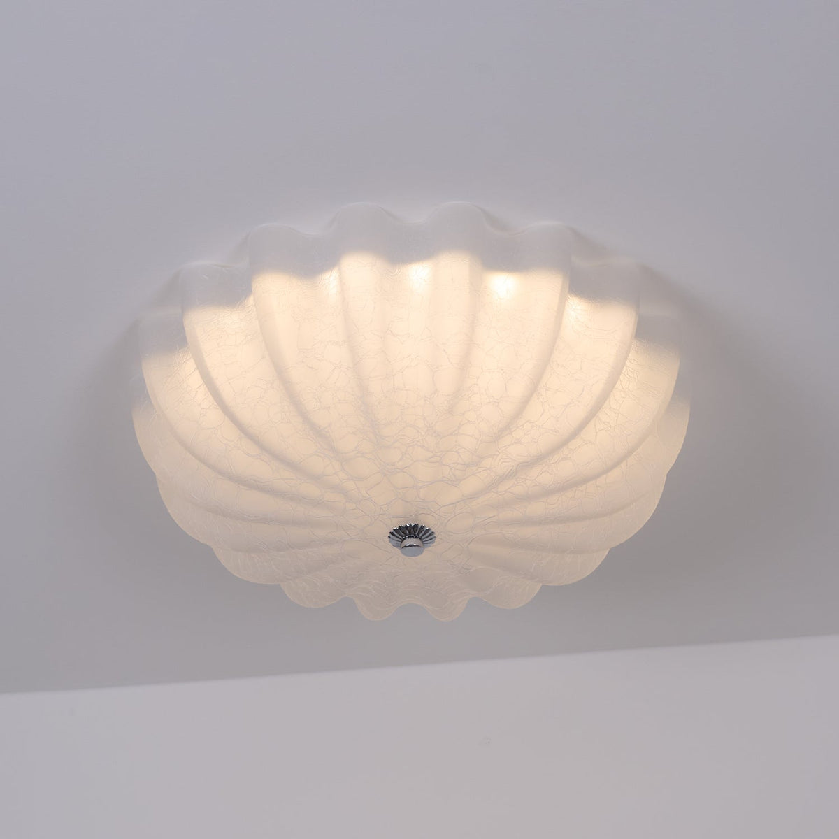 Urelis Ceiling Lamp Murano Blown Glass Shell Inspired