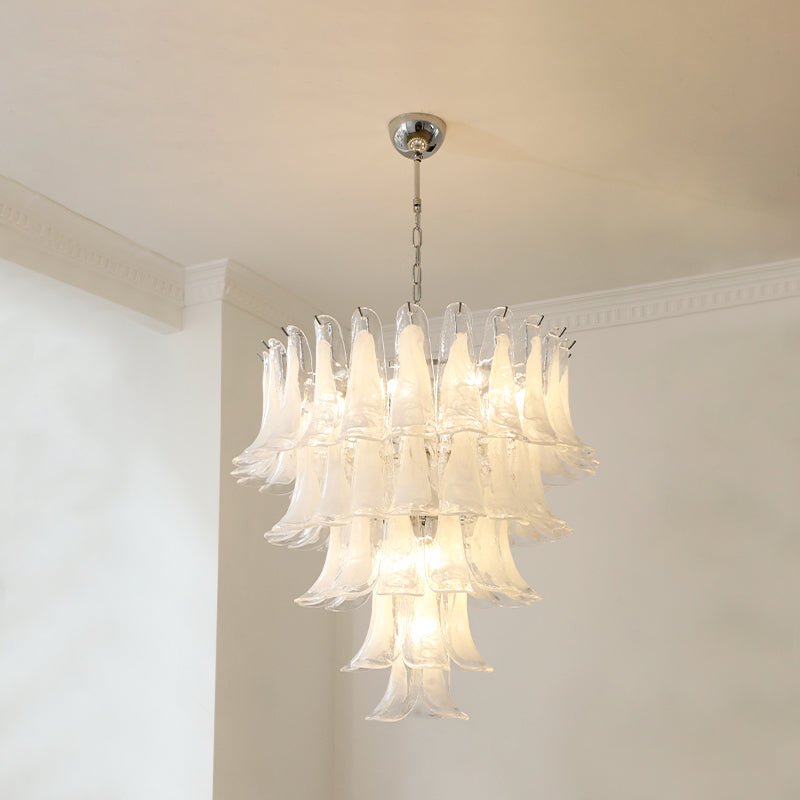 Celiian Chandelier Murano Glass Petals Vintage