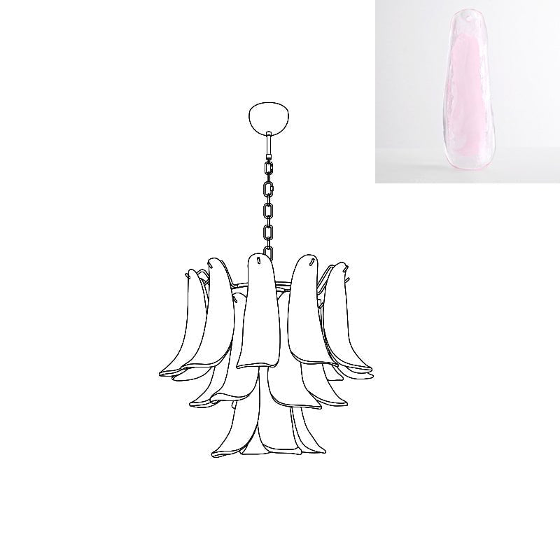 Celiian Chandelier Murano Glass Petals Vintage