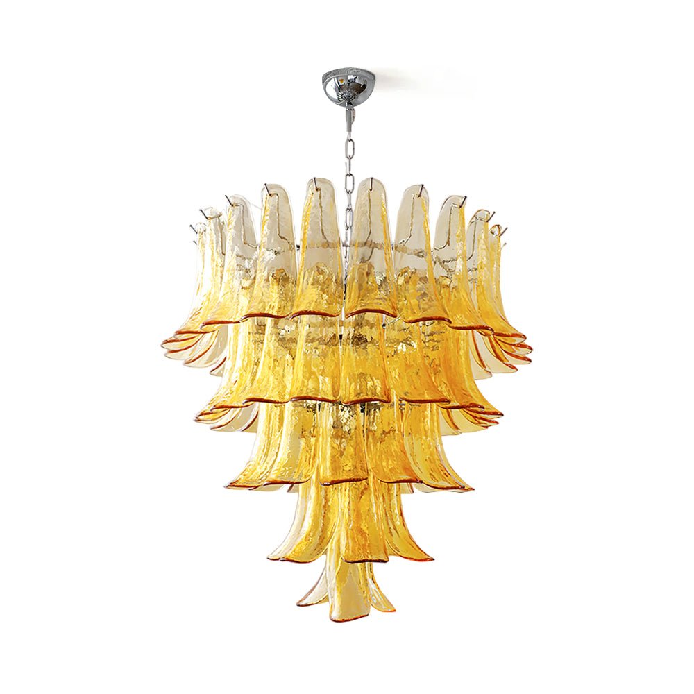 Celiian Chandelier Murano Glass Petals Vintage