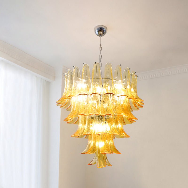 Celiian Chandelier Murano Glass Petals Vintage