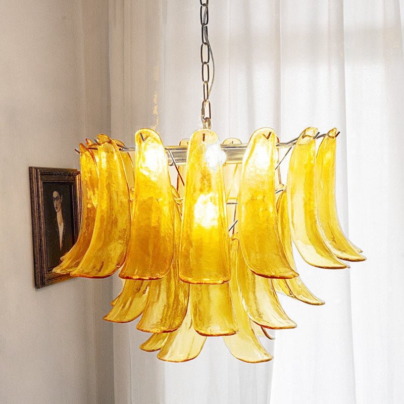 Celiian Chandelier Murano Glass Petals Vintage