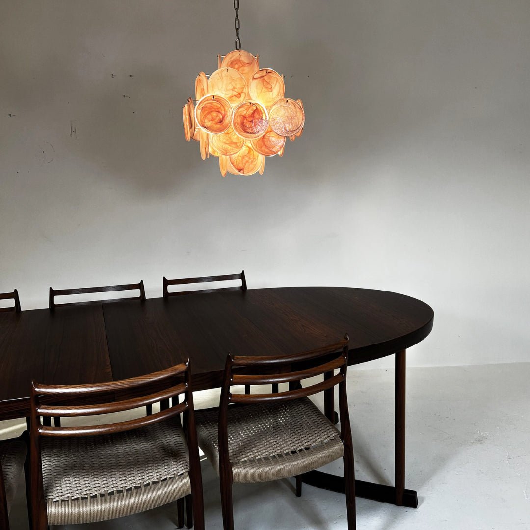 Rivivian Chandelier Pink Disc Layered Artistic