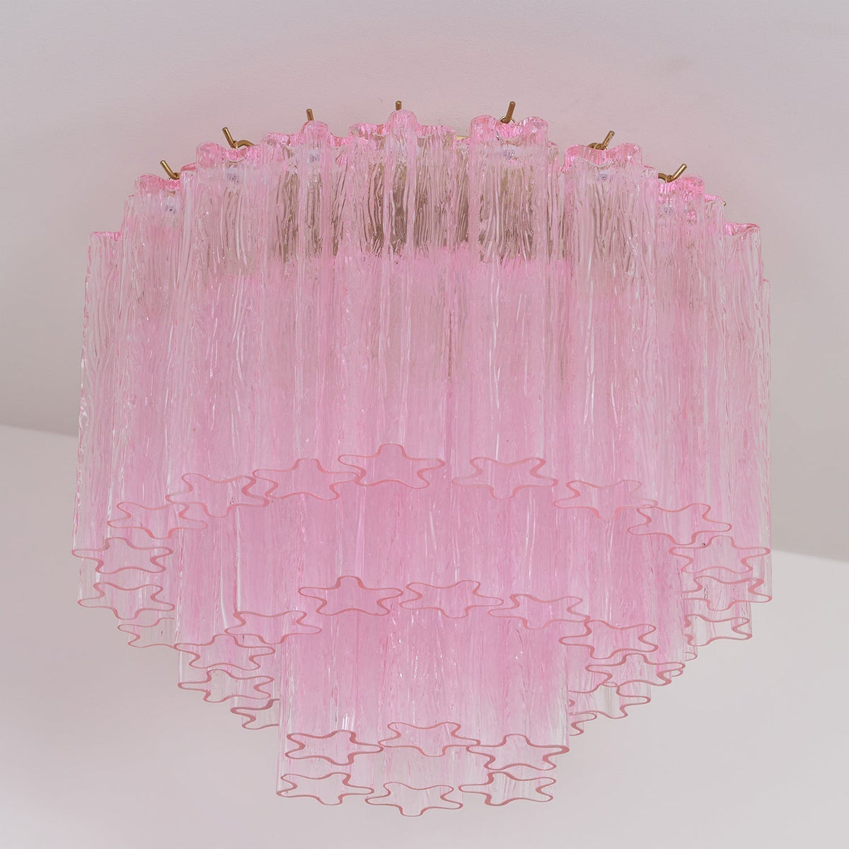 Veliaine Ceiling Lamp Murano Pink Glass Vintage