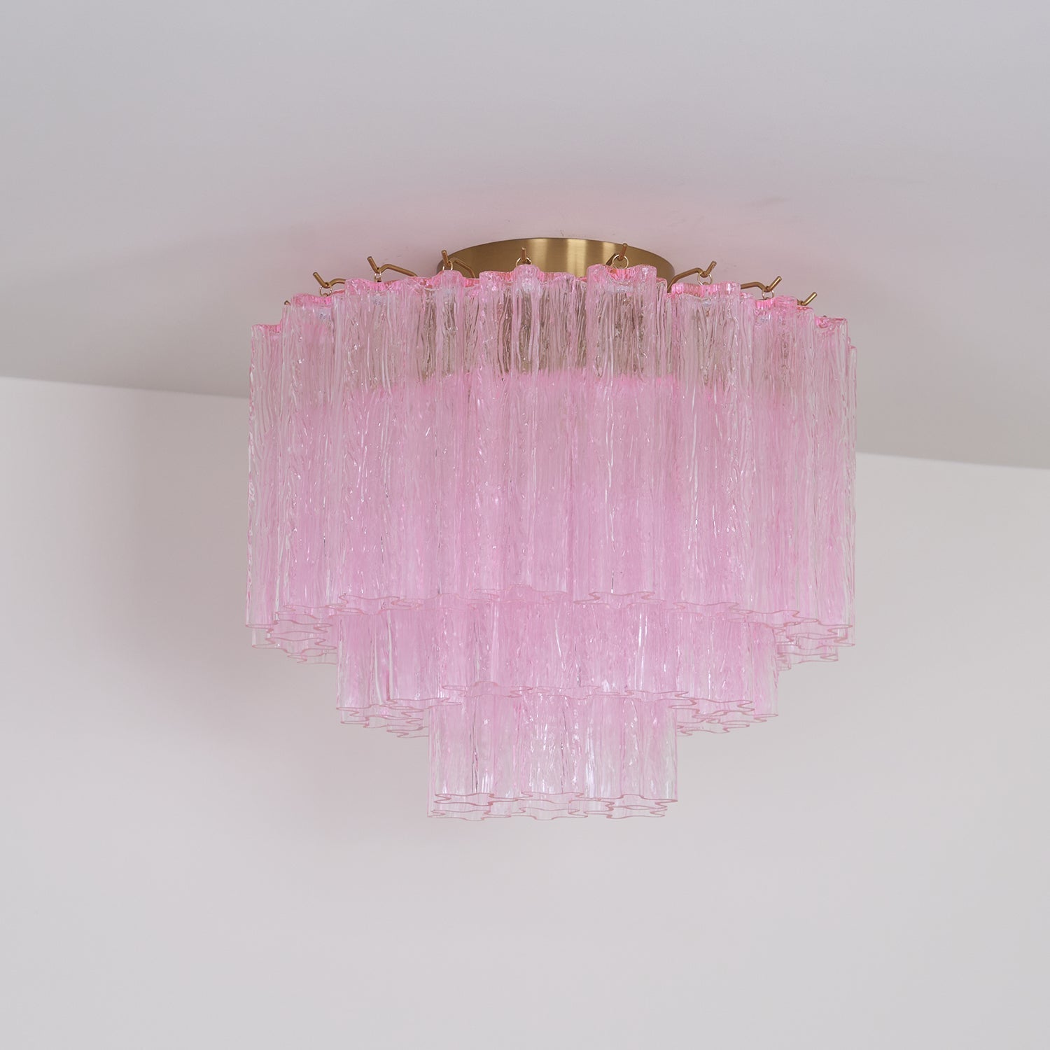 Veliaine Ceiling Lamp Murano Pink Glass Vintage
