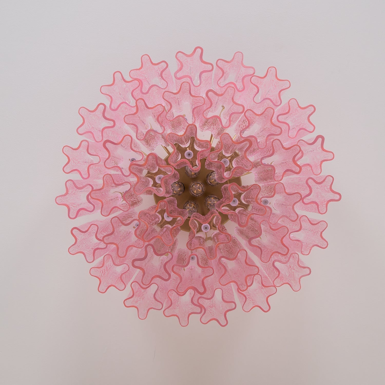 Veliaine Ceiling Lamp Murano Pink Glass Vintage