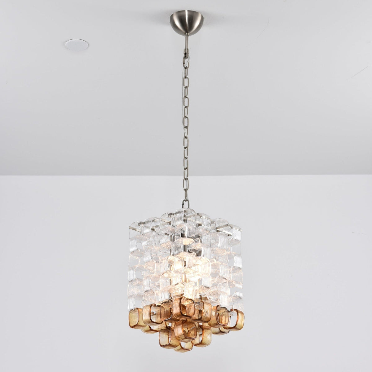 Orielis Chandelier Murano Glass Interlocking Geometric