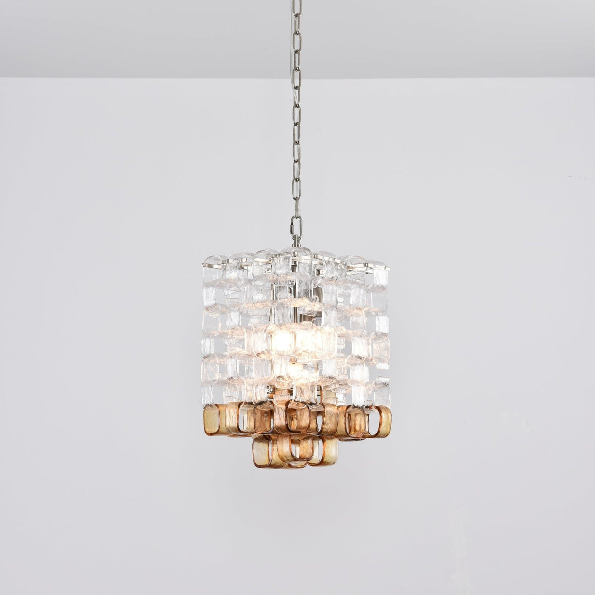 Orielis Chandelier Murano Glass Interlocking Geometric