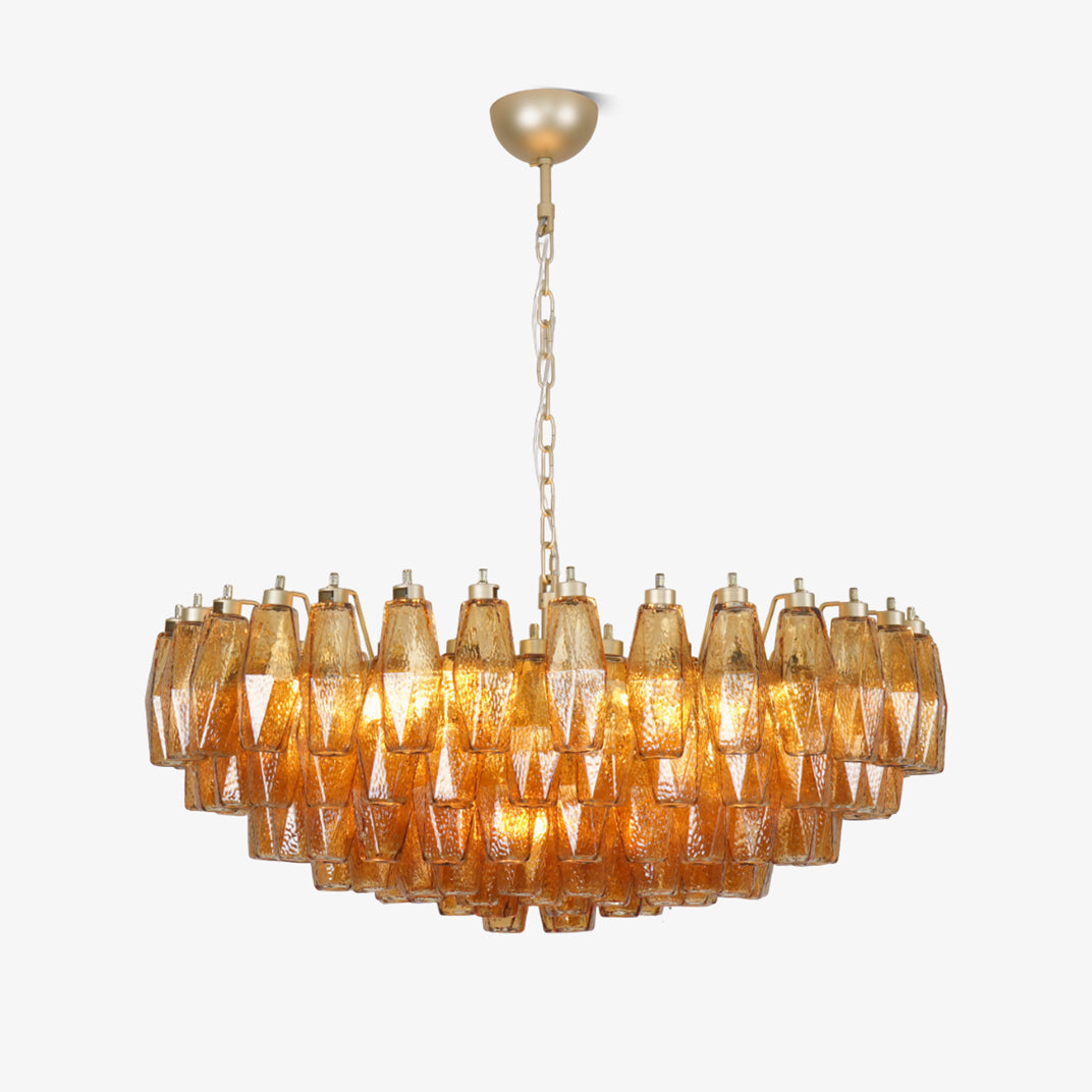 Elaaira Chandelier Amber Layered Oval
