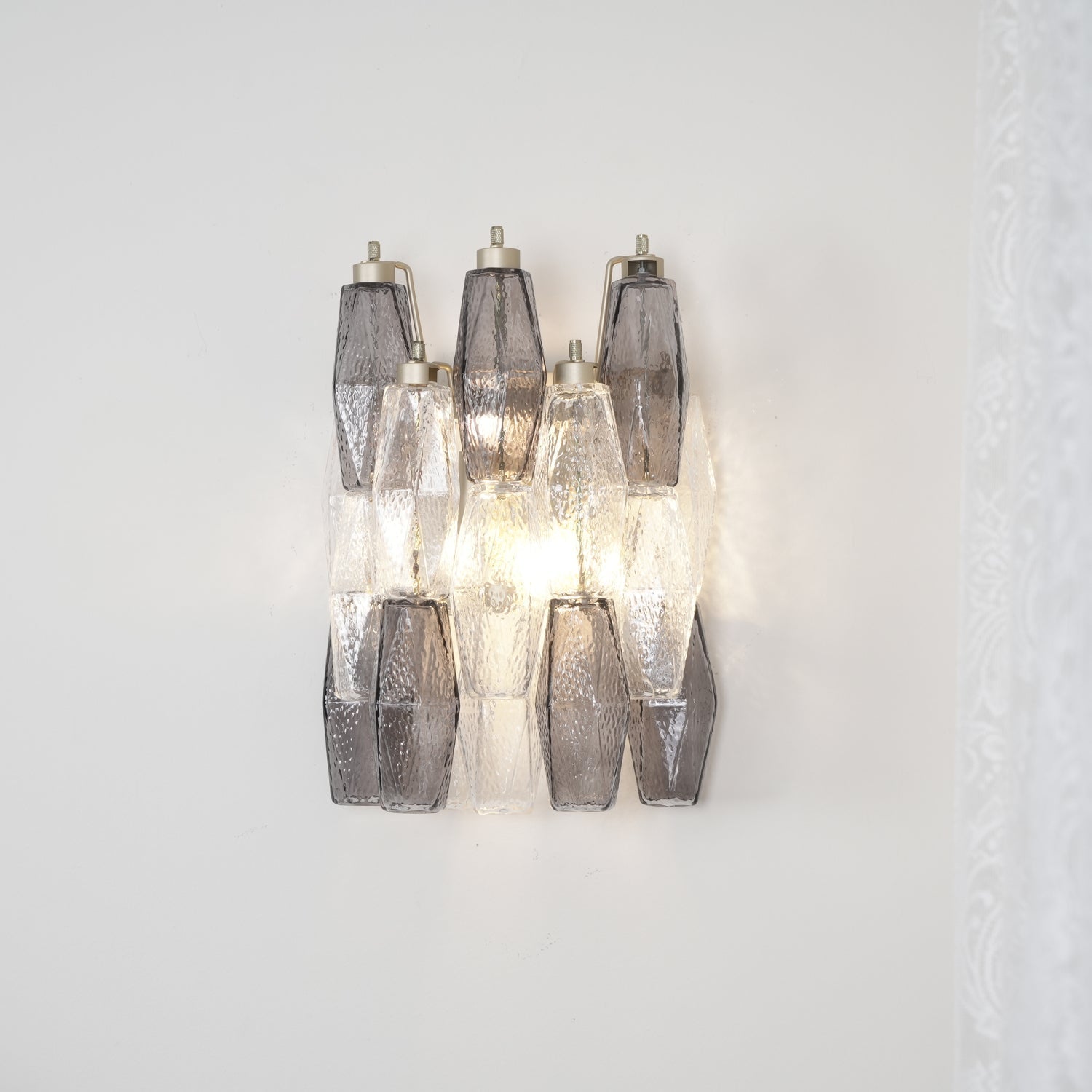 Eiruaria Wall Lamp Rhombus Glass Tiered Contemporary