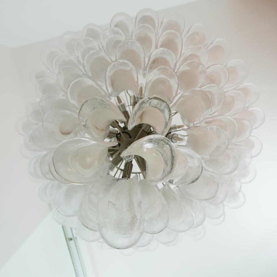 Celiian Chandelier Murano Glass Petals Vintage
