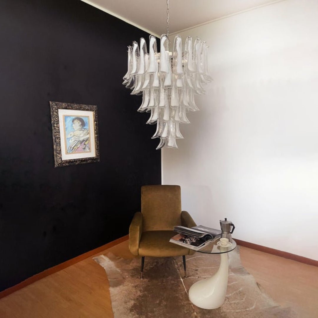 Celiian Chandelier Murano Glass Petals Vintage
