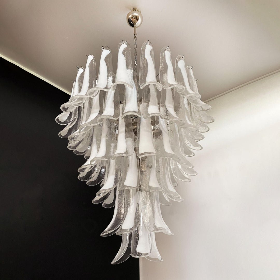 Celiian Chandelier Murano Glass Petals Vintage
