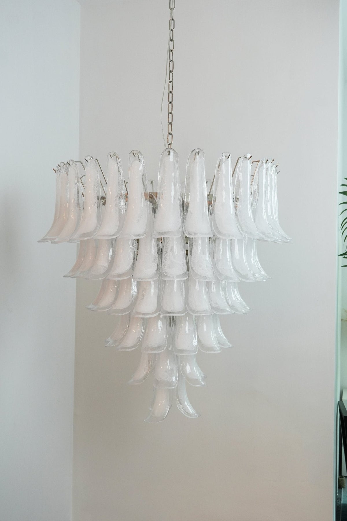 Celiian Chandelier Murano Glass Petals Vintage