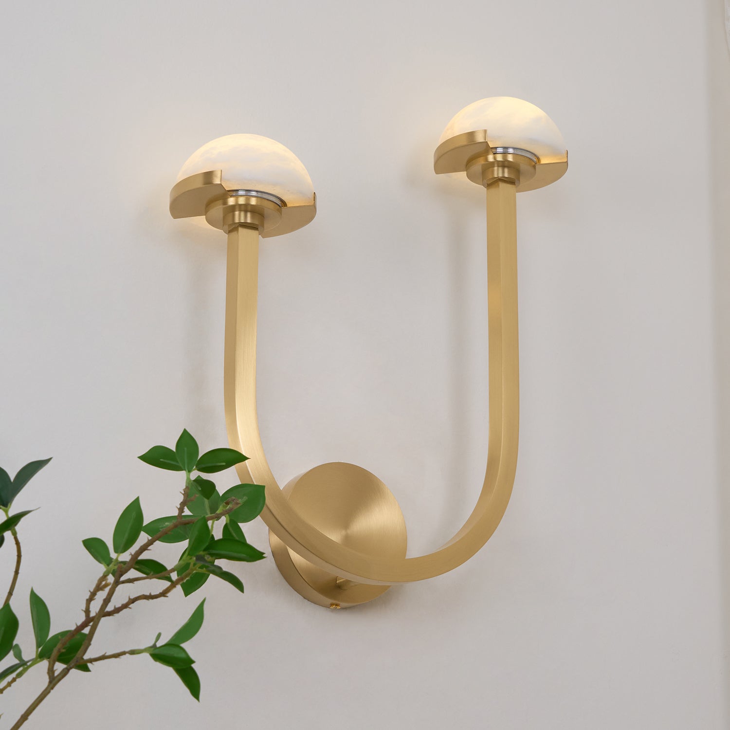 Vitalira Double Alabaster Wall Light - Neutral Decor
