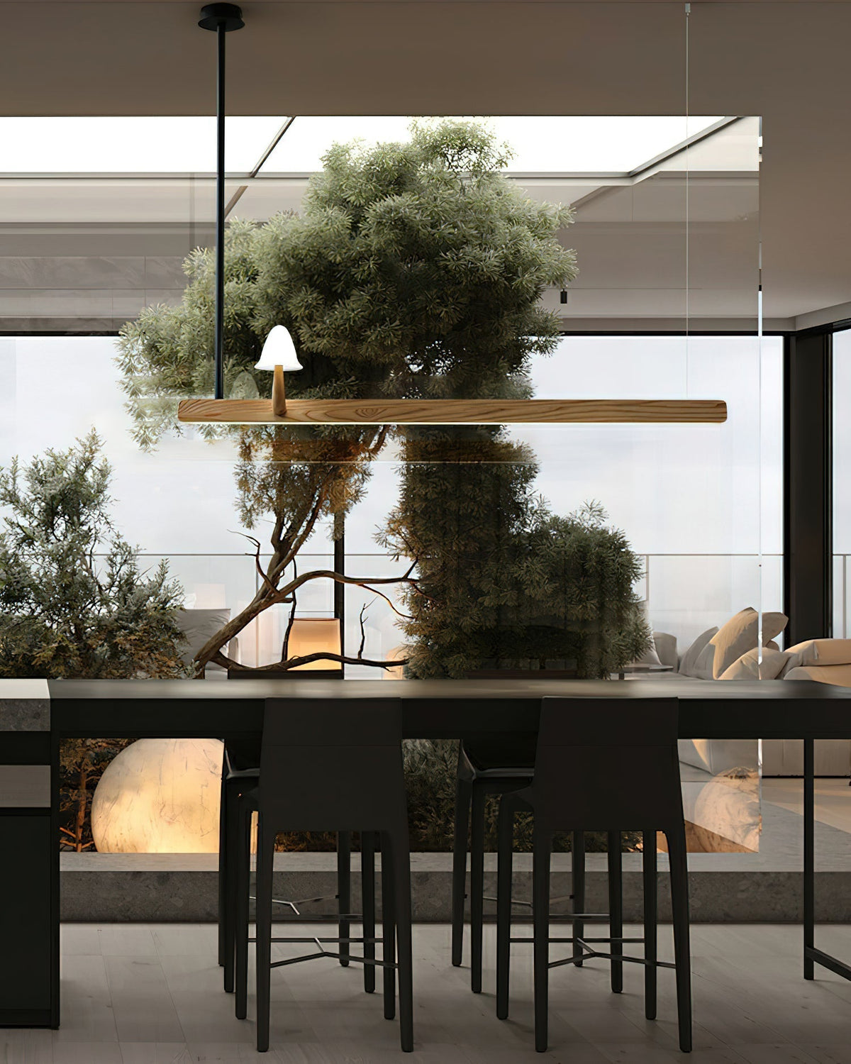 Aldalira Chandelier Mushroom Wooden Minimalist Modern