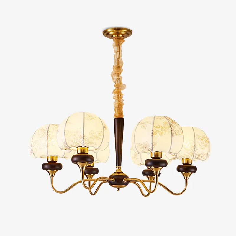 Orchid Vintage Fabric Chandelier