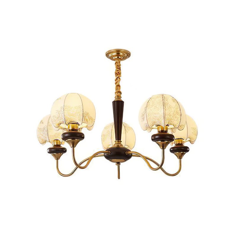 Orchid Vintage Fabric Chandelier