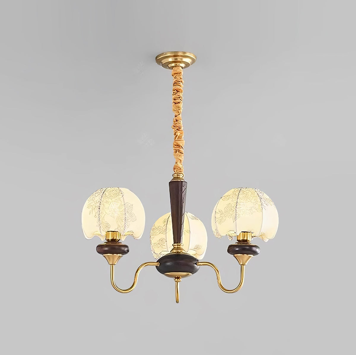 Orchid Vintage Fabric Chandelier