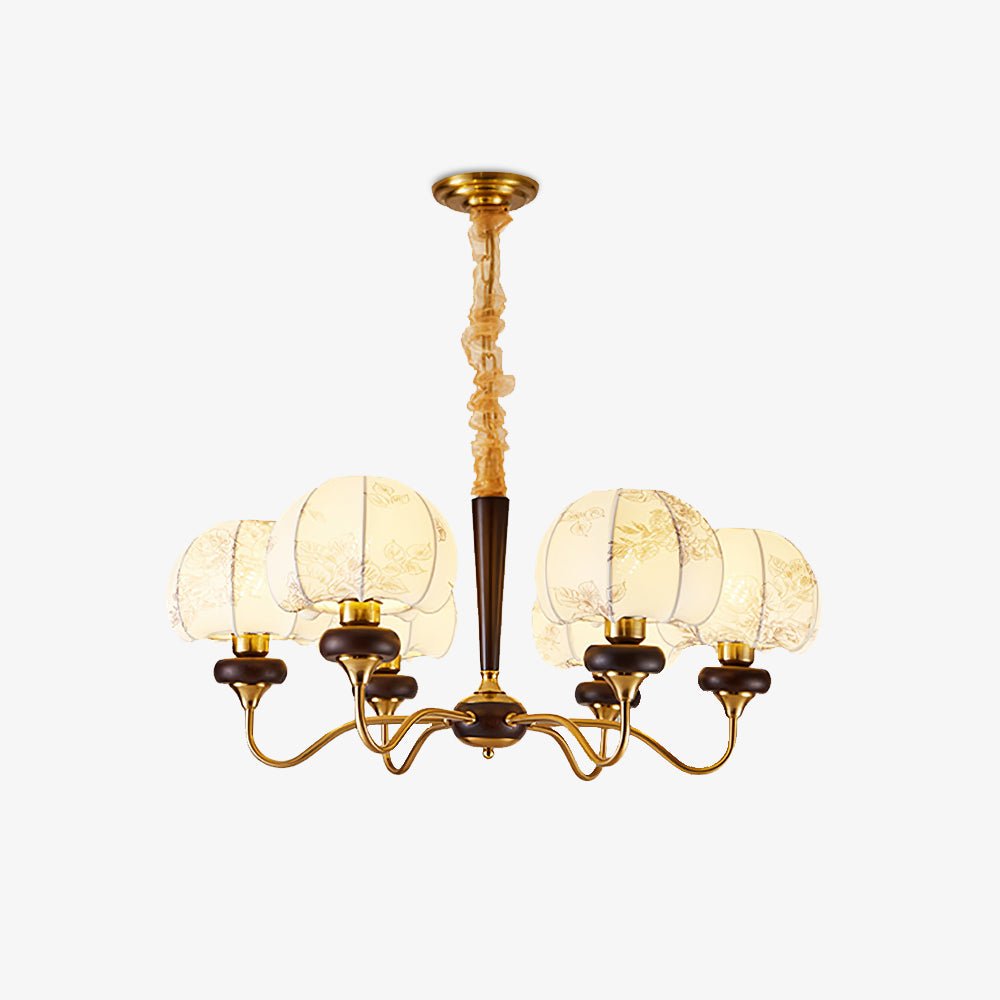 Orchid Vintage Fabric Chandelier