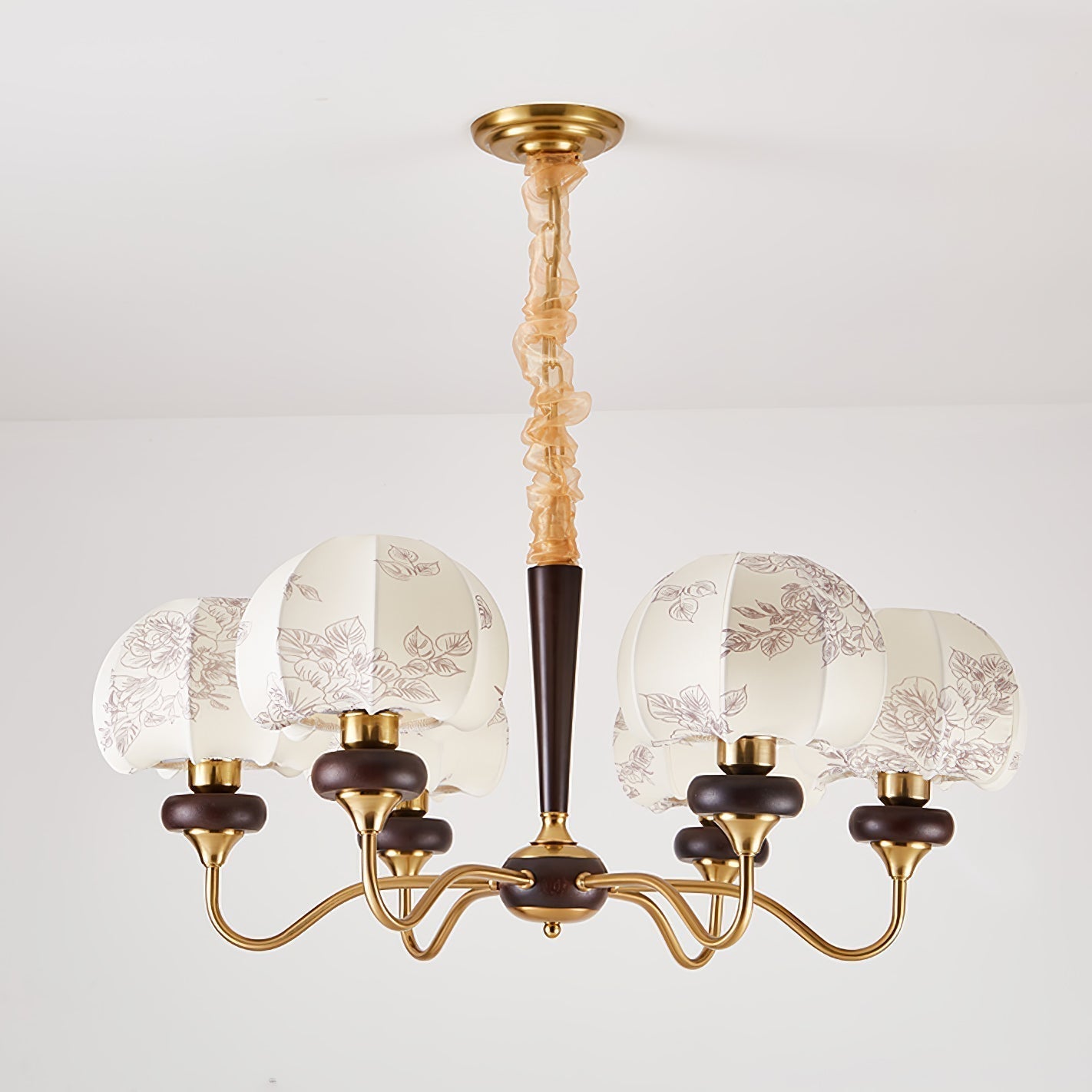 Orchid Vintage Fabric Chandelier