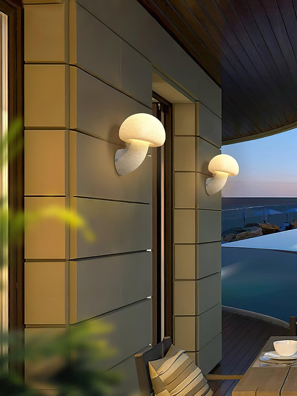 Mior Individual Creativity Mushroom Resin Wall Lamp