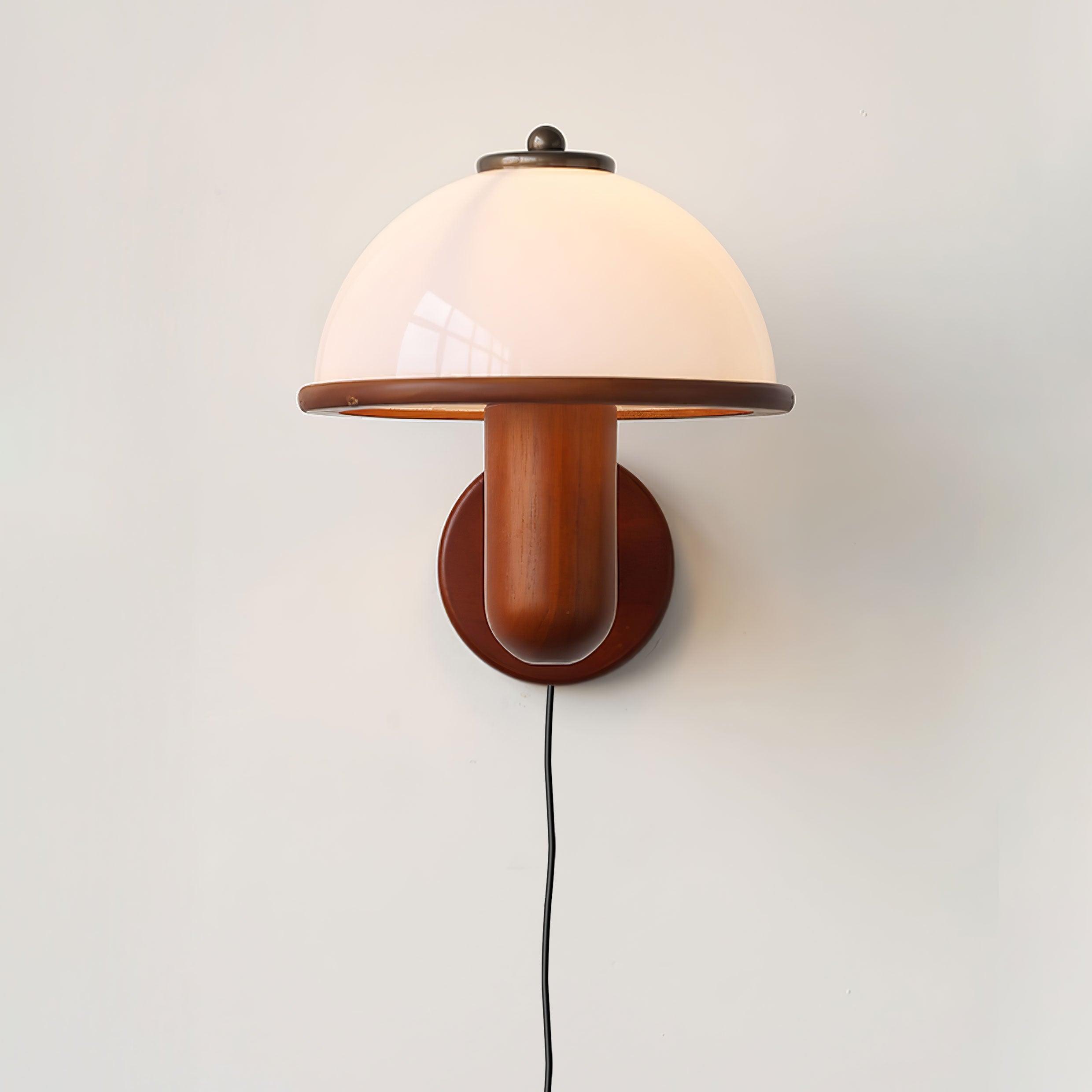 Elvarira Wall Lamp Mushroom Wood
