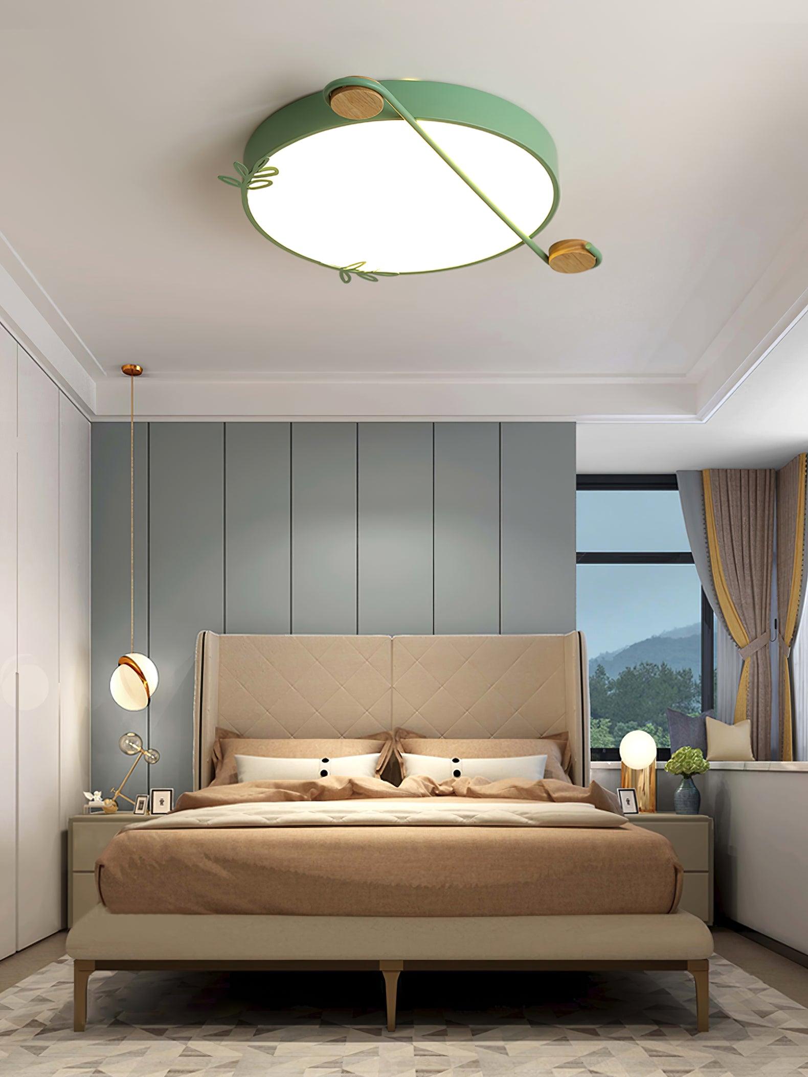 Evzorira Musical Note Art Round Ceiling Lamp