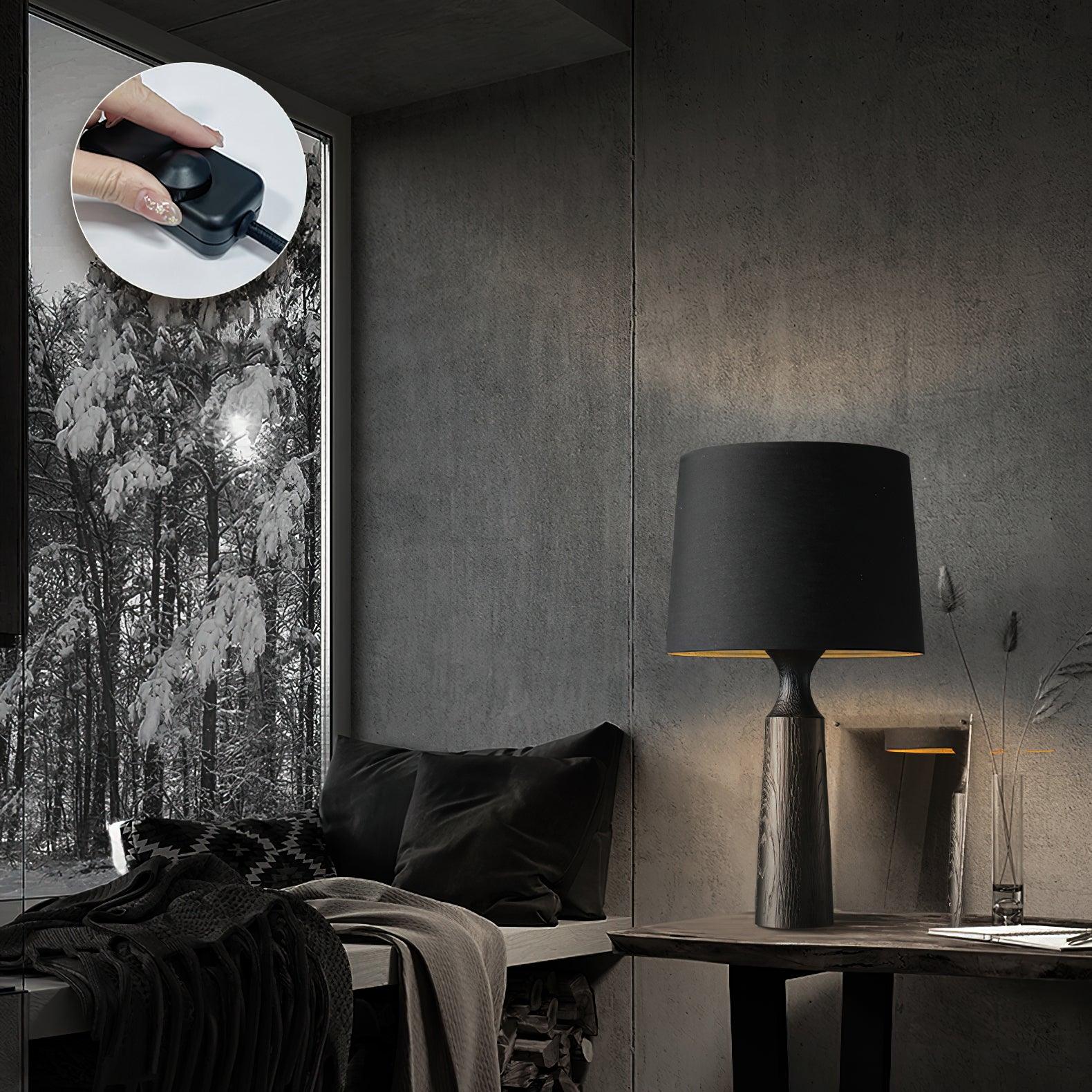 Harry Contemporary Wood Table Lamp