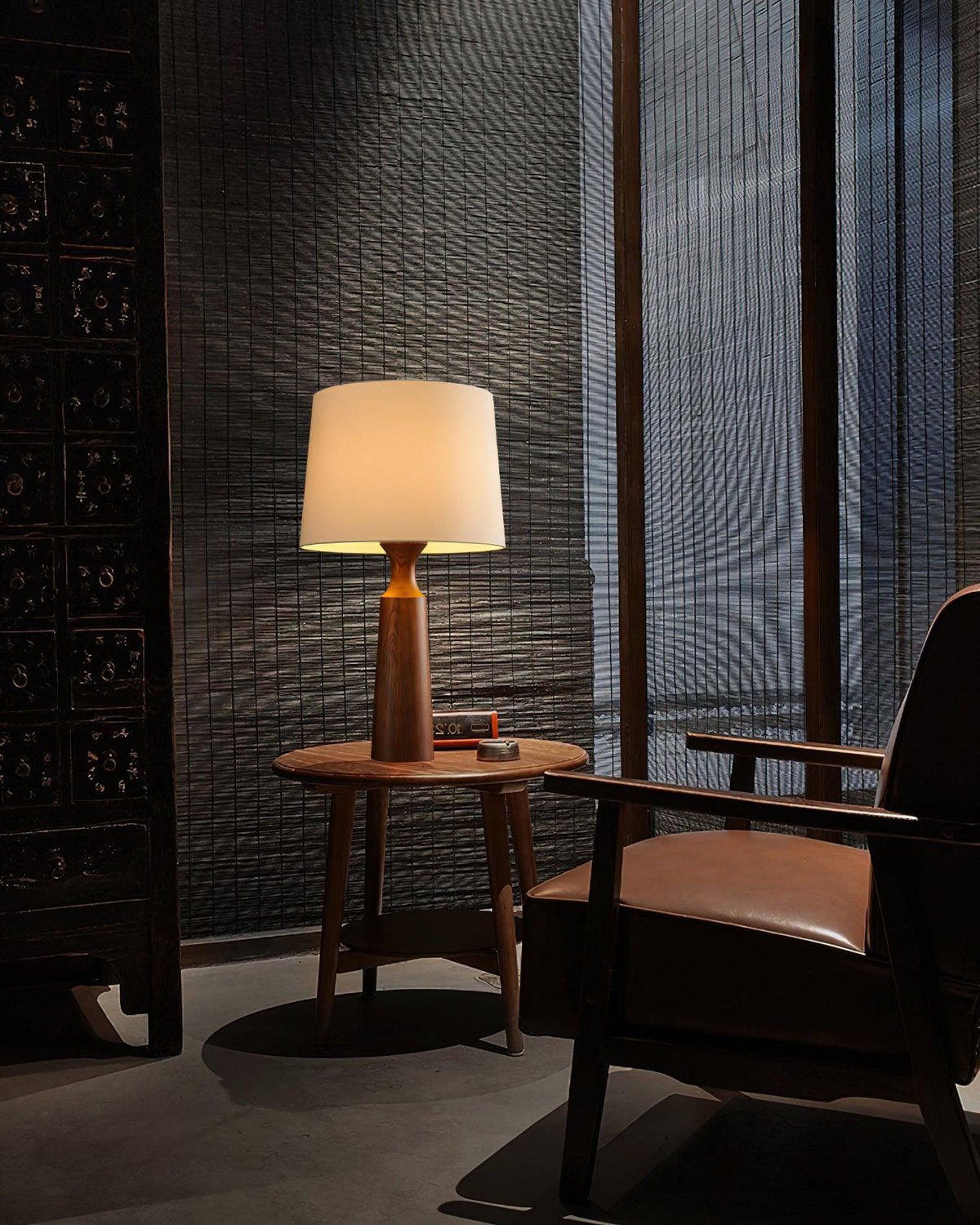 Harry Contemporary Wood Table Lamp