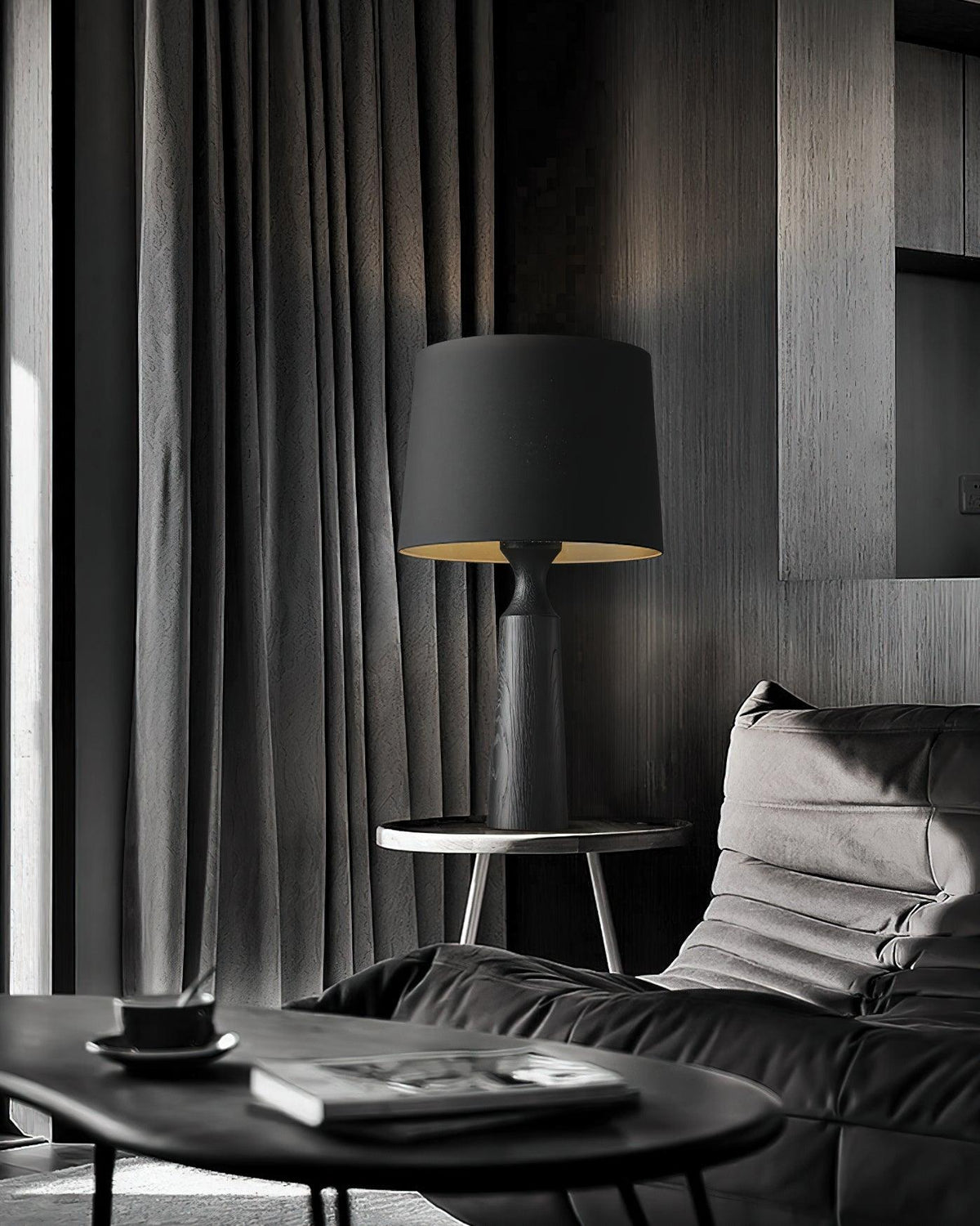 Harry Contemporary Wood Table Lamp