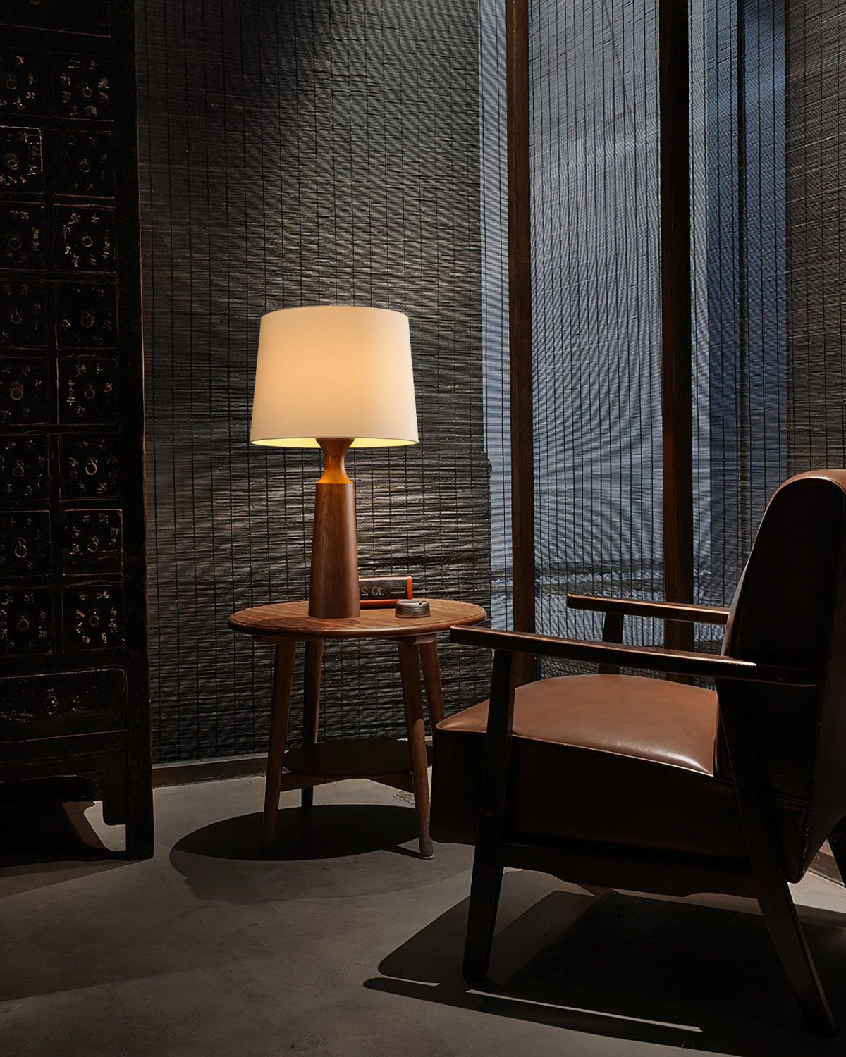 Harry Contemporary Wood Table Lamp
