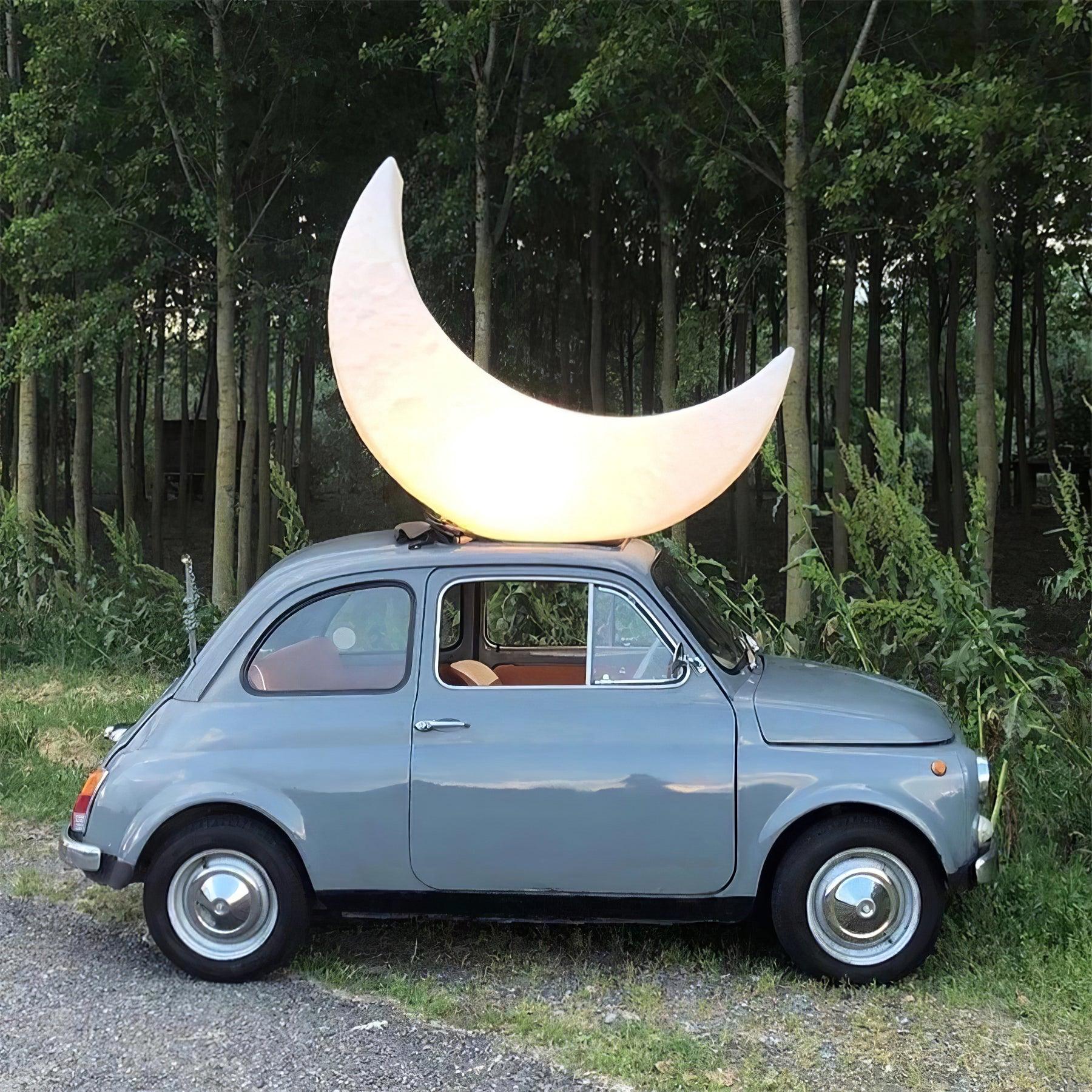 Zetheor Crescent Moon Resin Floor Lamp