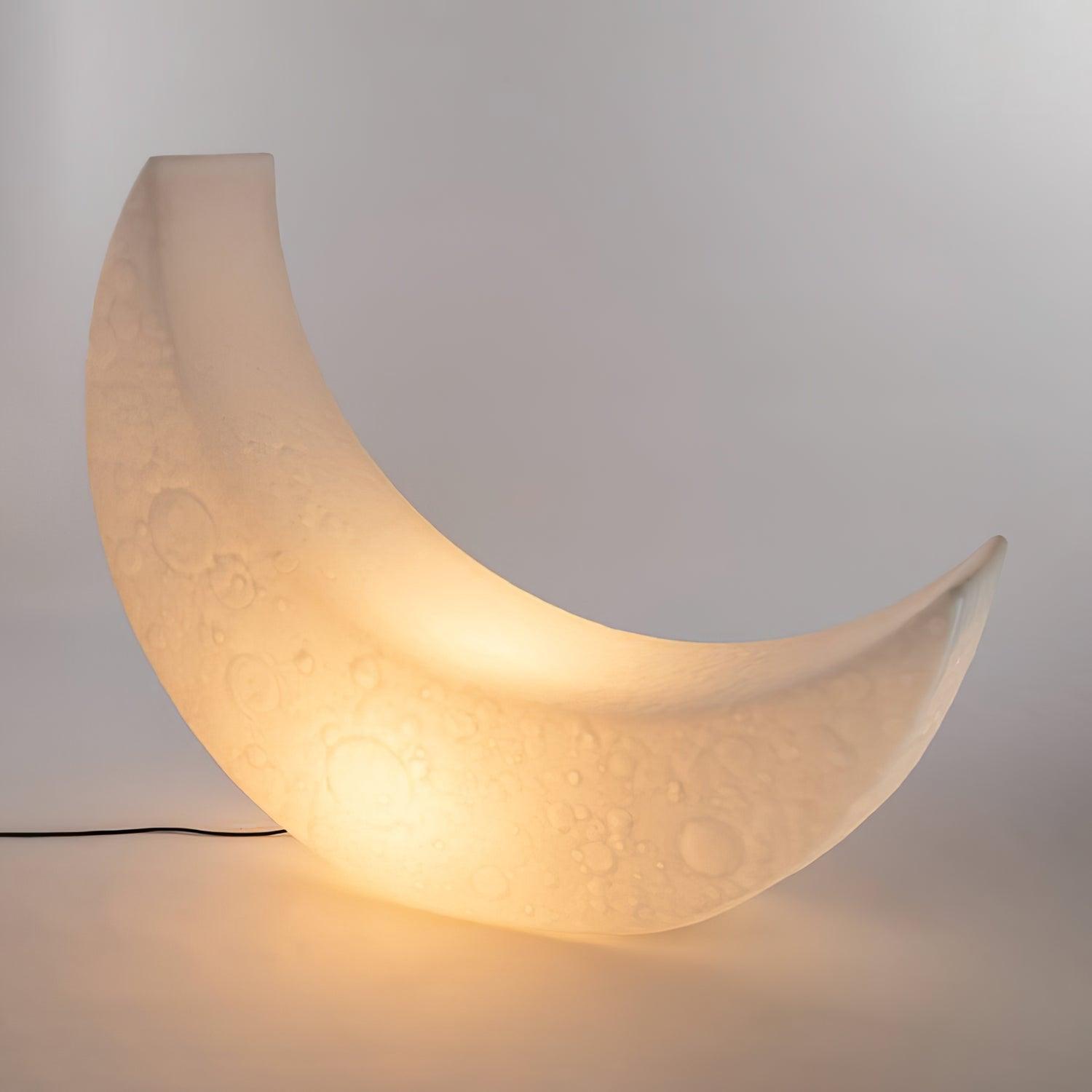 Zetheor Crescent Moon Resin Floor Lamp