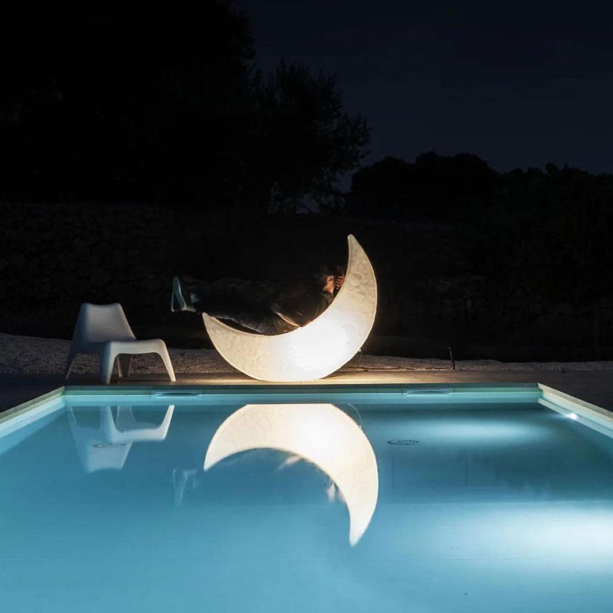 Zetheor Crescent Moon Resin Floor Lamp