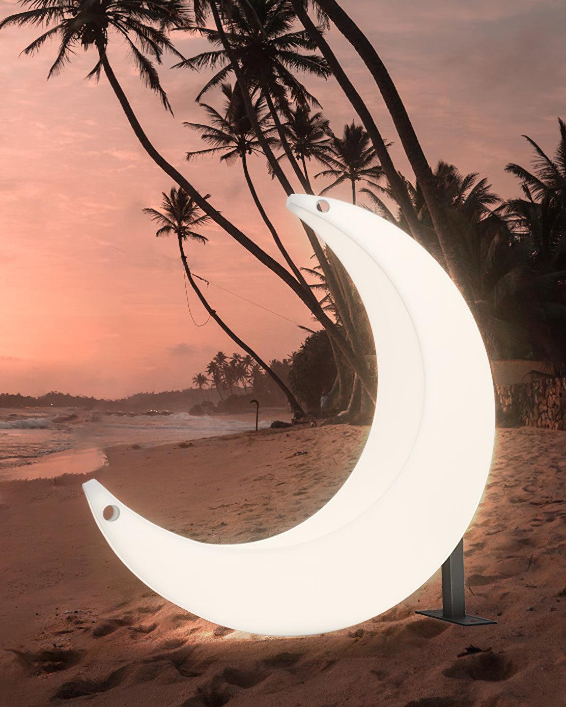 Zetheor Crescent Moon Resin Floor Lamp