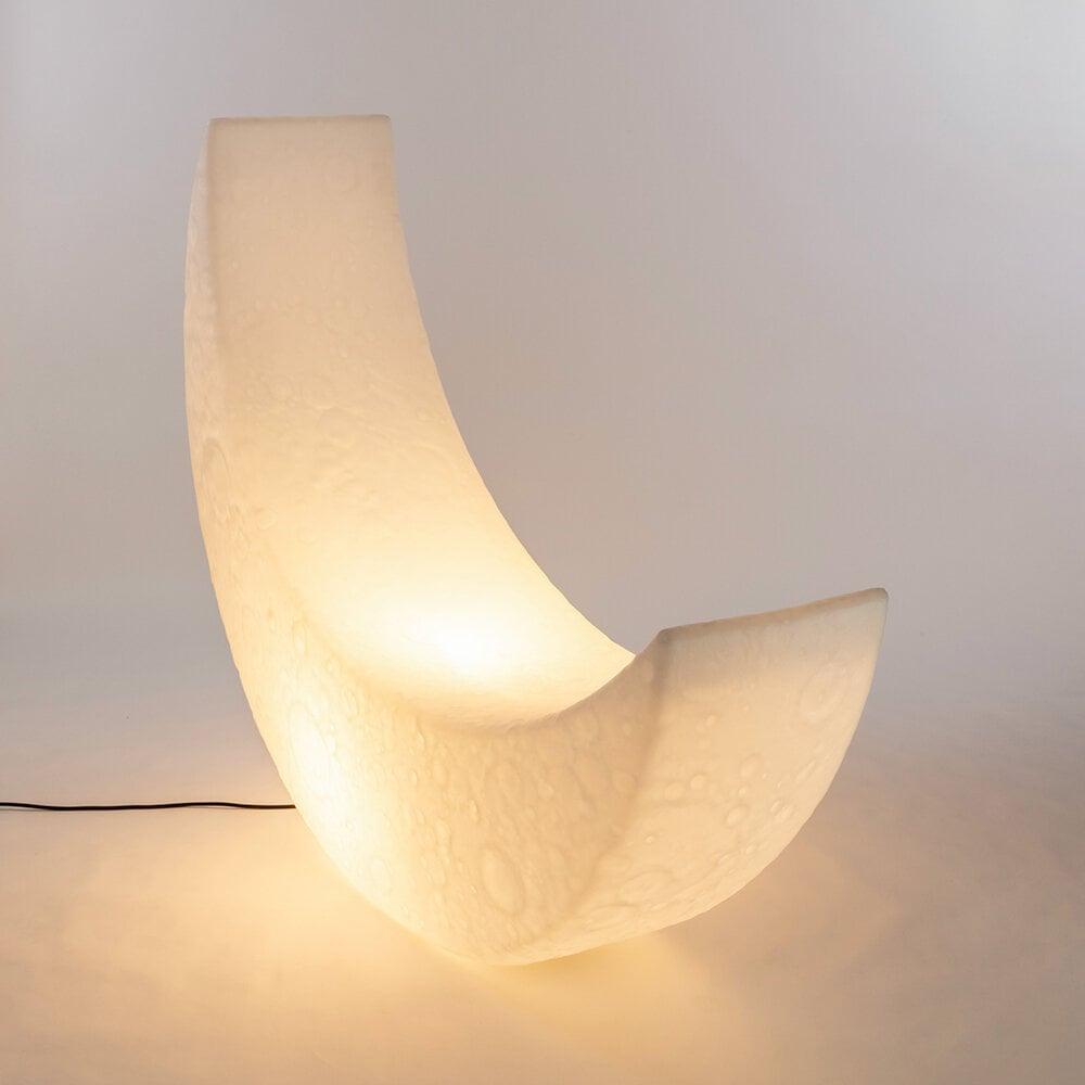 Zetheor Crescent Moon Resin Floor Lamp