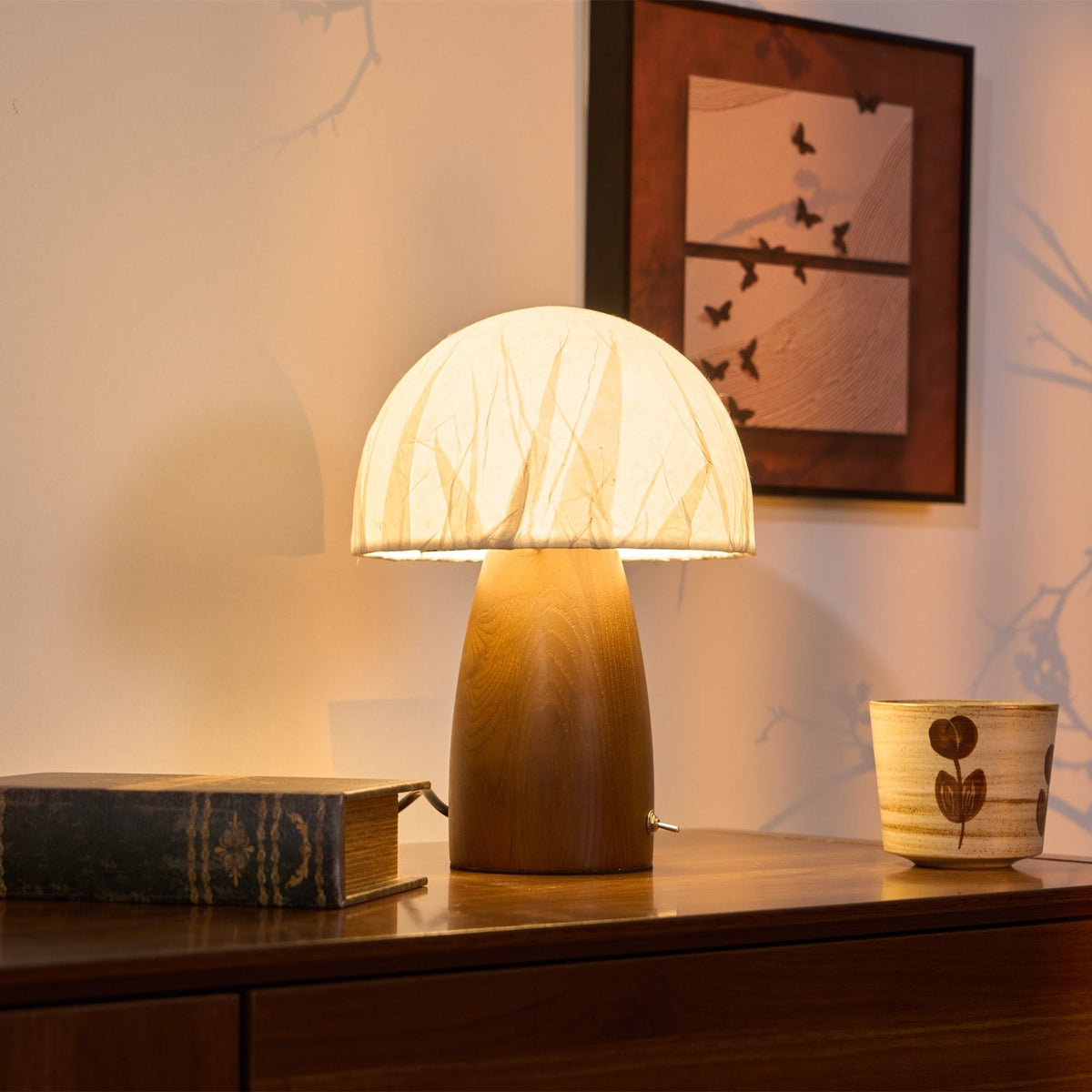 Nimbus Wood & Fabric Table Lamp