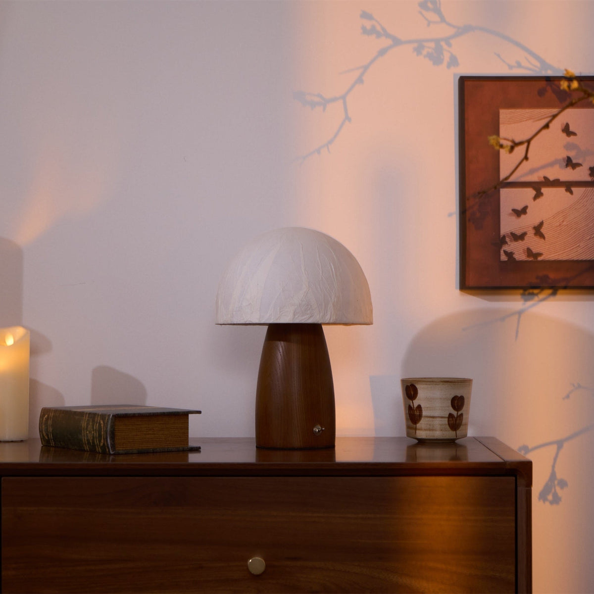 Nimbus Wood & Fabric Table Lamp