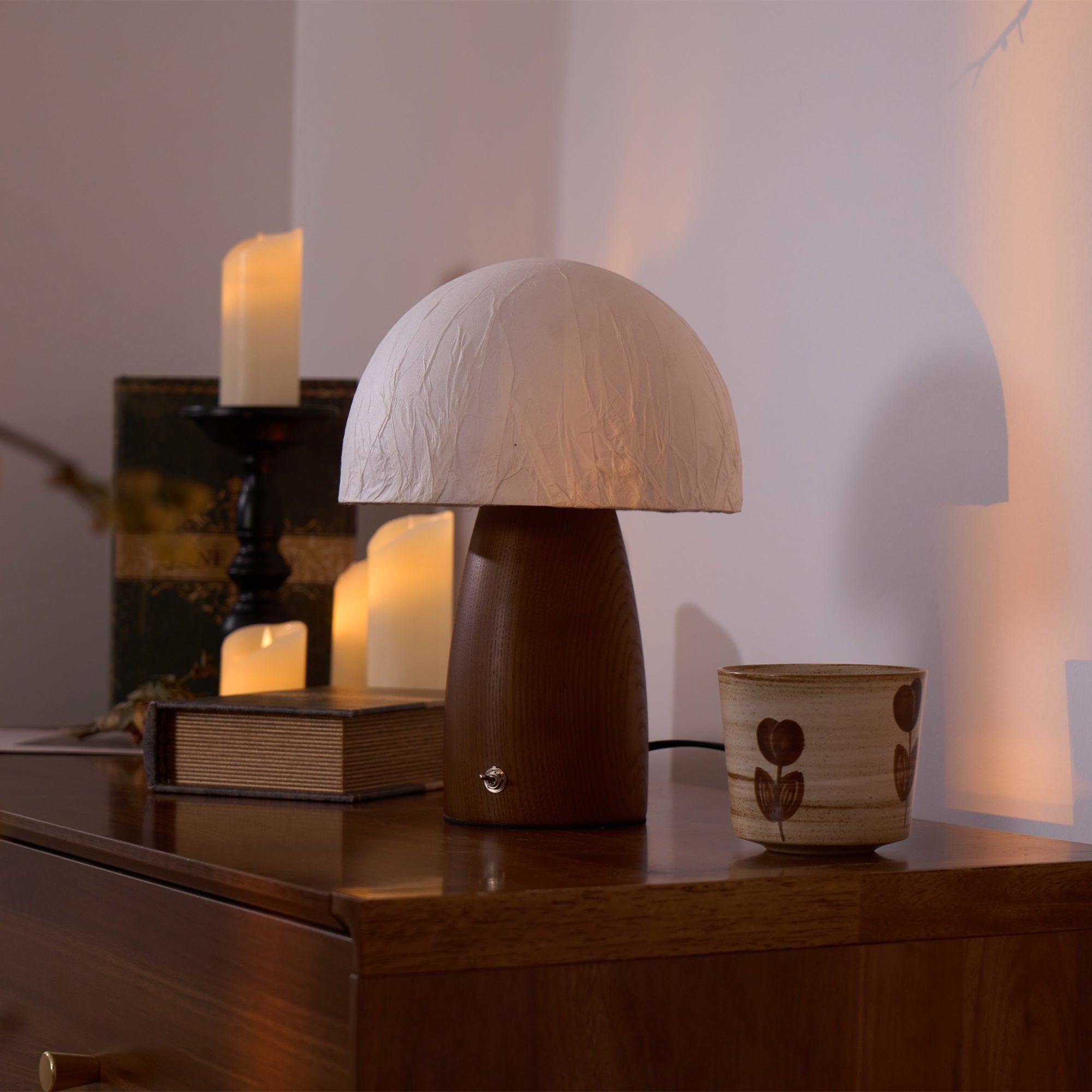 Nimbus Wood & Fabric Table Lamp