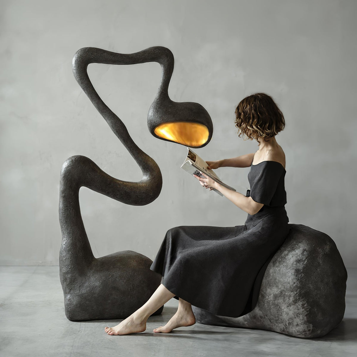 Olcarus Organic Ceramic Floor Lamp