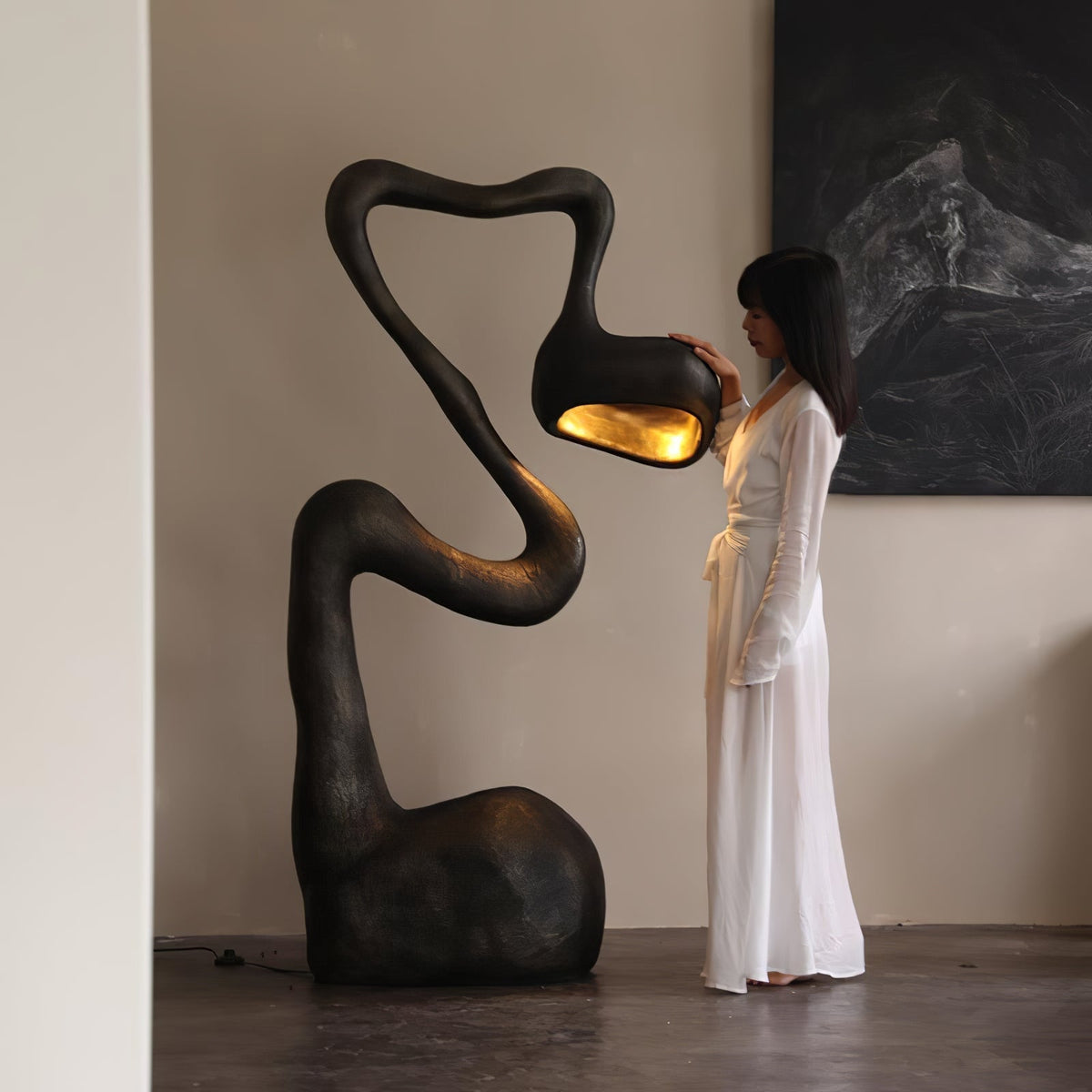Olcarus Organic Ceramic Floor Lamp