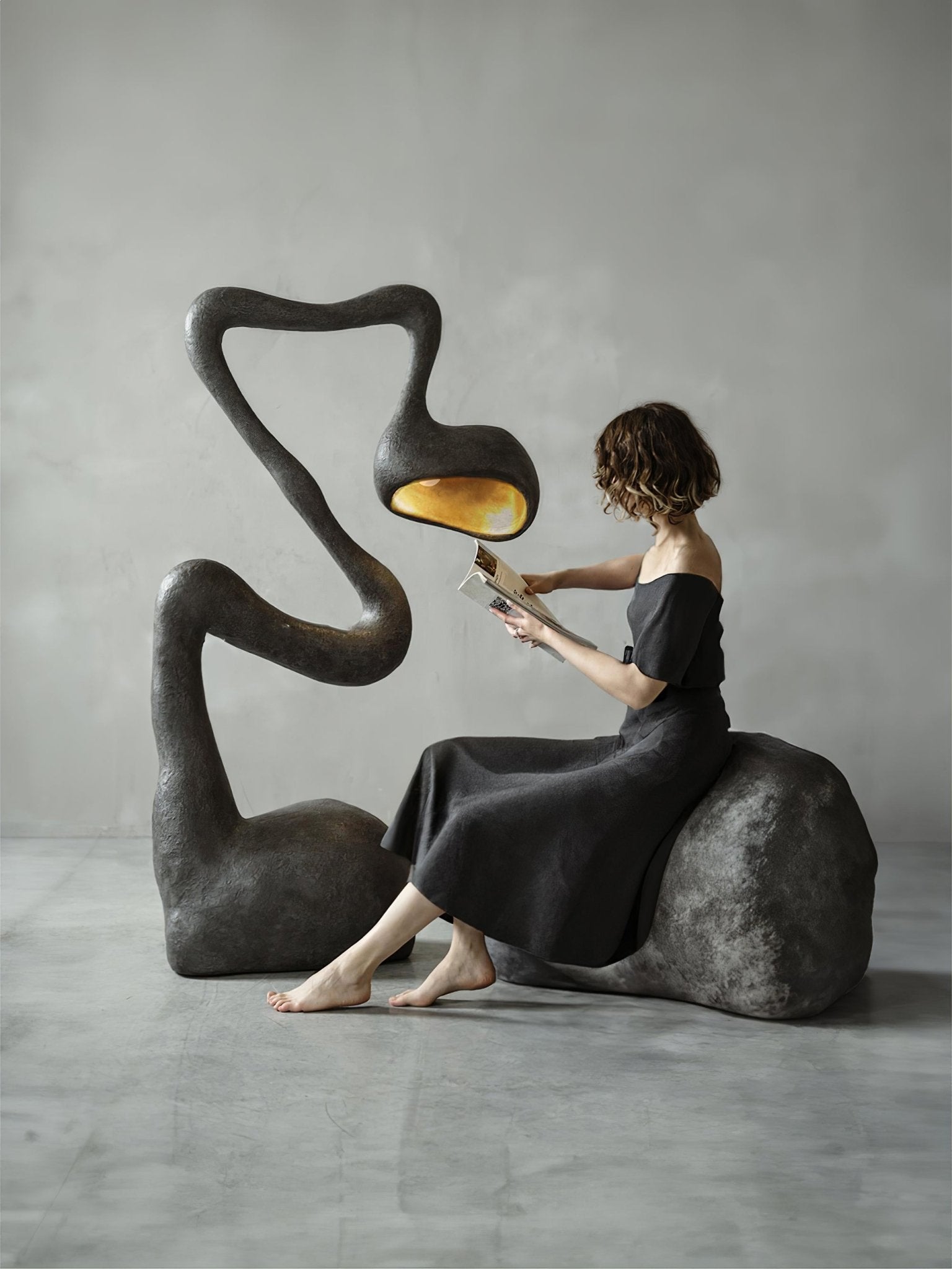 Olcarus Organic Ceramic Floor Lamp
