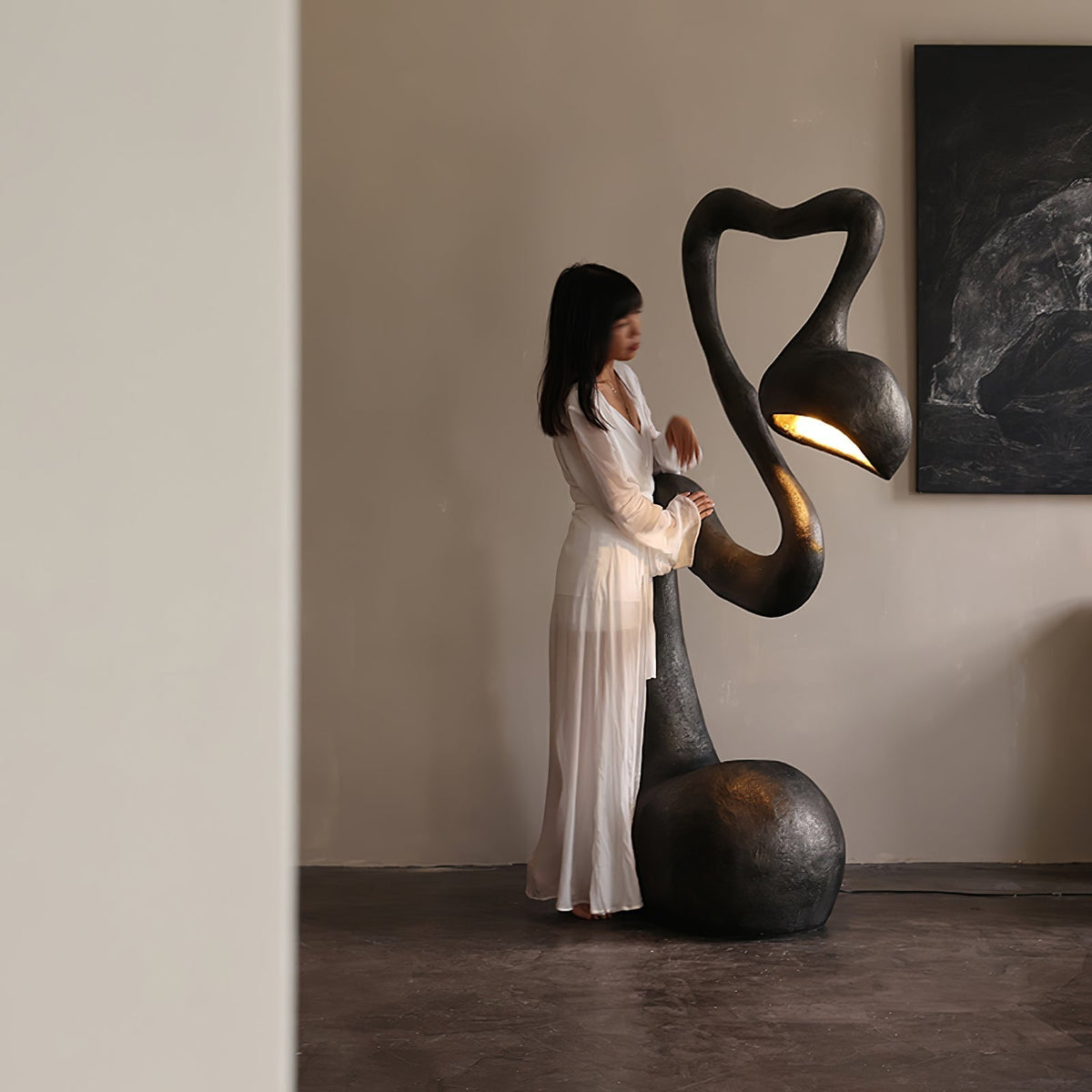 Olcarus Organic Ceramic Floor Lamp