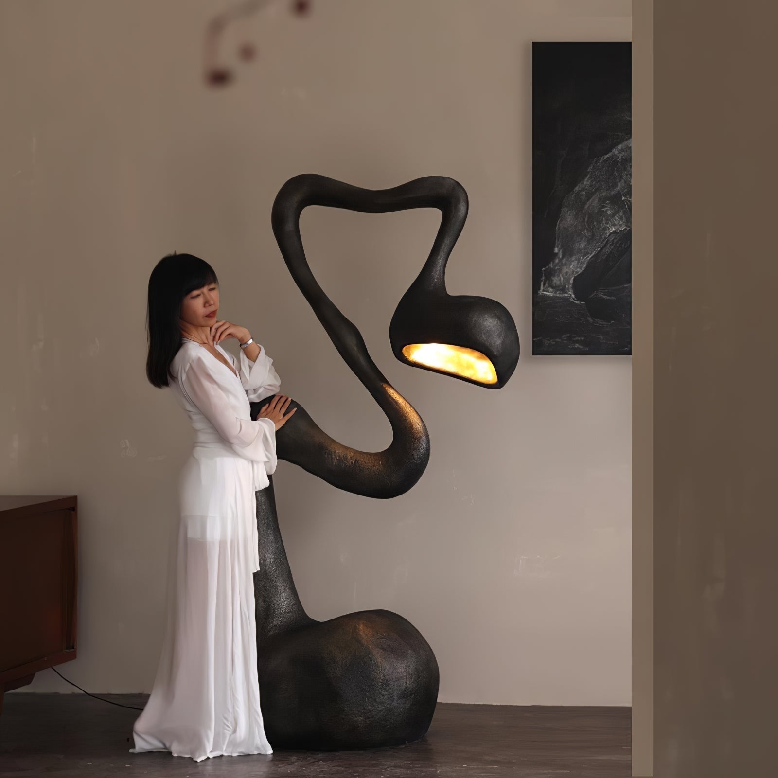 Olcarus Organic Ceramic Floor Lamp