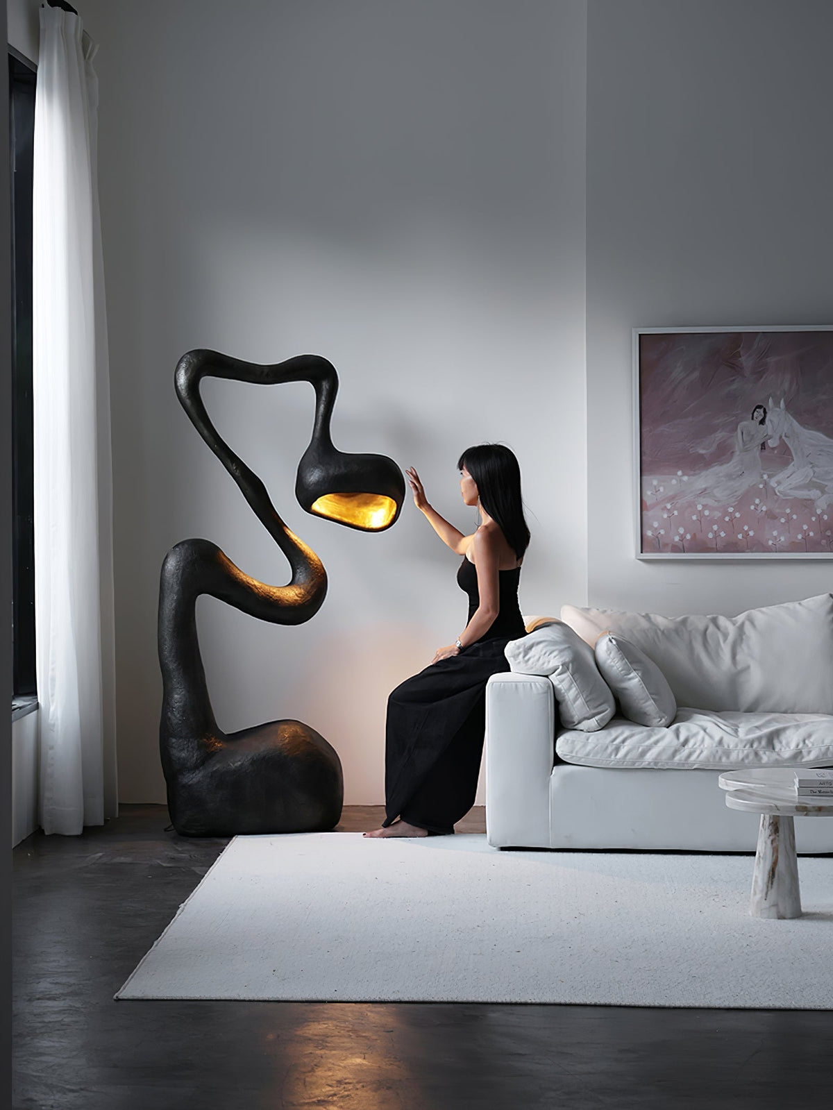 Olcarus Organic Ceramic Floor Lamp