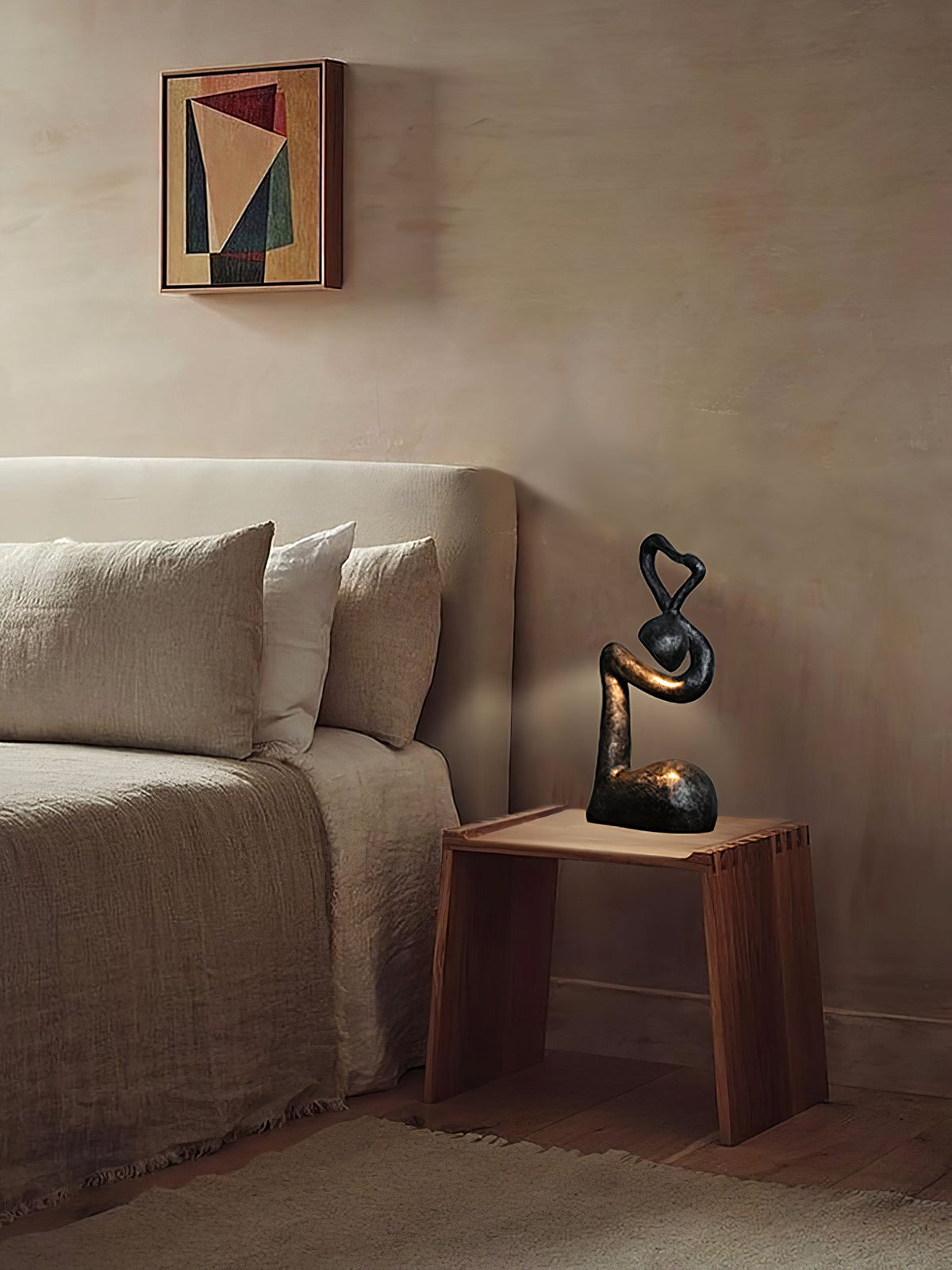 Twist  Black Sculptural Table Lamp